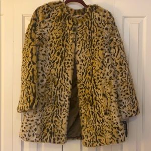 Steve Madden faux cheetah print coat